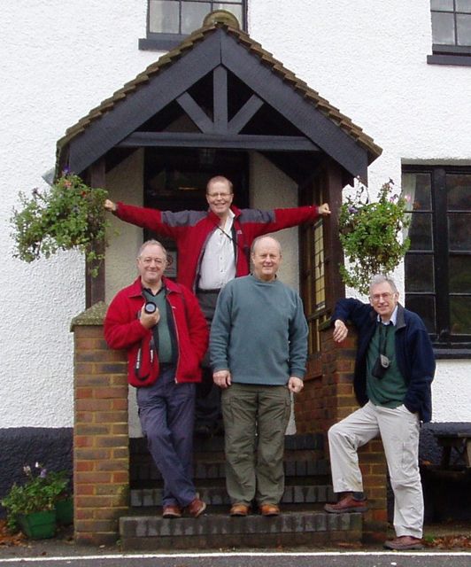 four walking boys