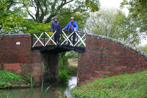 Mark and Tim on a bridge